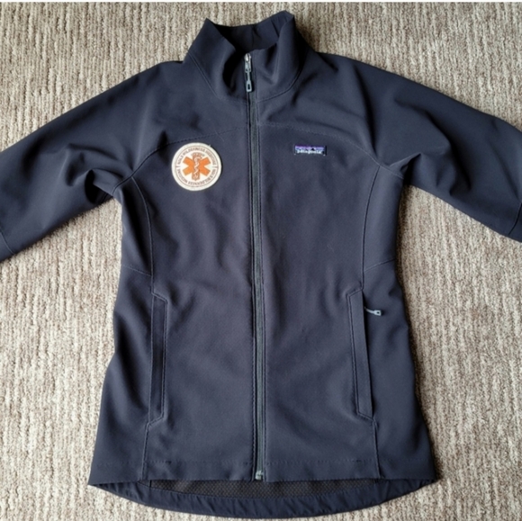 PATAGONIA WOMENS ADZE SOFTSHELL FRONT ZIP JACKET FLEECEBACKED BLACK - Picture 5 of 12